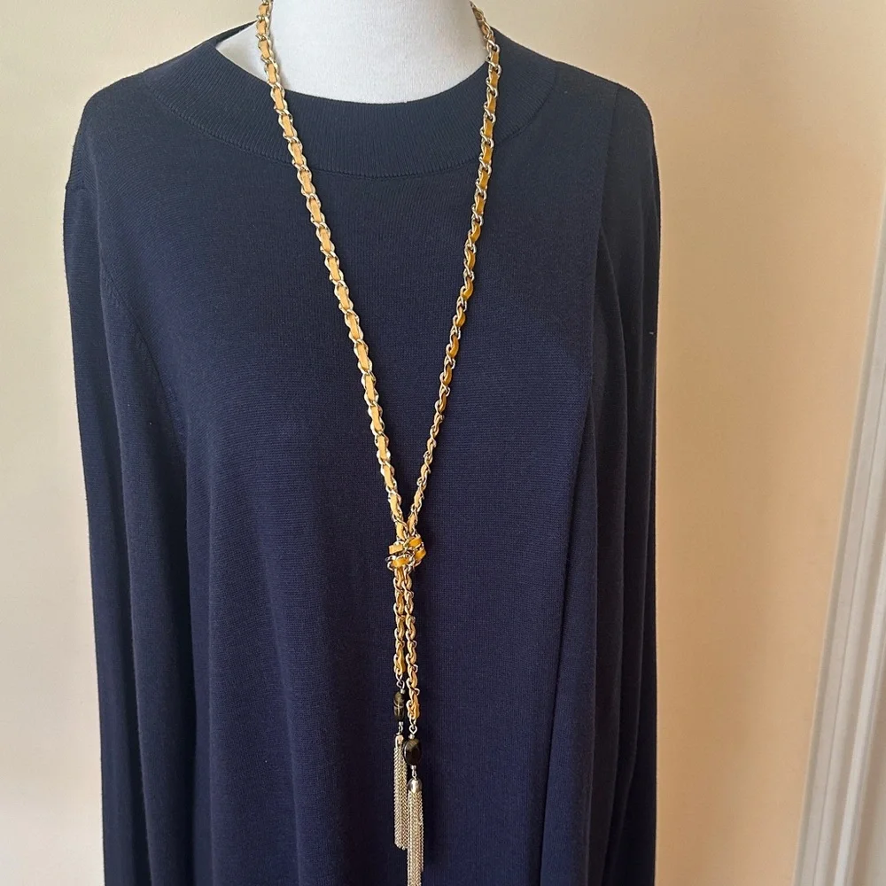 White House Black Market Gold and Black Necklace